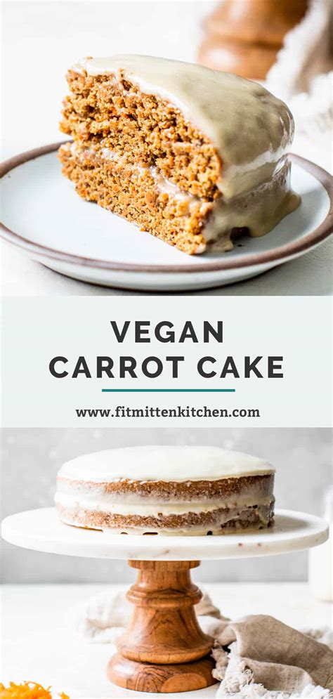 Vegan Carrot Cake Healthier Recipe • Fit Mitten Kitchen