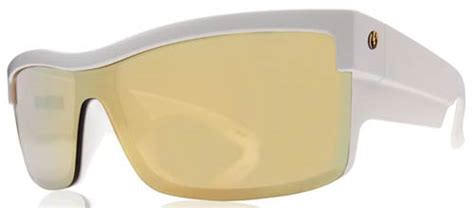 Electric Shotglass Sunglasses White Gloss Bronze Gold Chrome For Sale At 203353