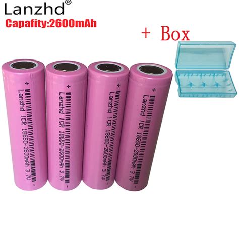 Pcs Battery Li Ion V Icr Rechargeable Batteries Li Ion