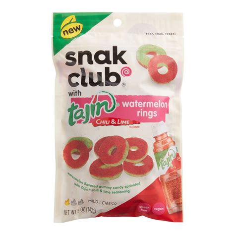 Snak Club Tajin Chili And Lime Watermelon Rings Set Of 2 World Market