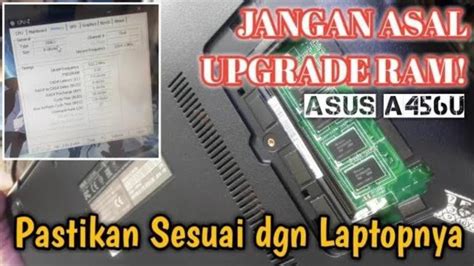 Upgrade Ram Laptop Asus A U Youtube