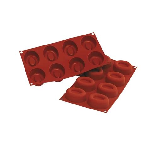 MOLDE SILICONE OVAL SAVARIN 77X60X28MM 8PCS Mercadinho Doce