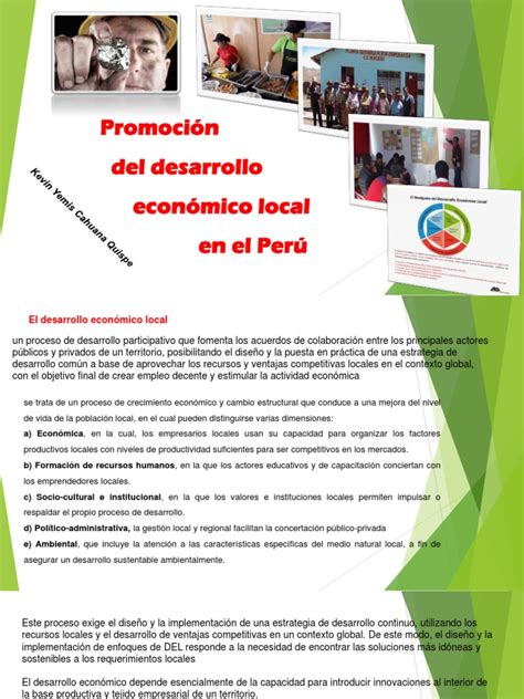 Promoción Del Desarrollo Económico Local En El Perú Diapositivas Innovación Economias