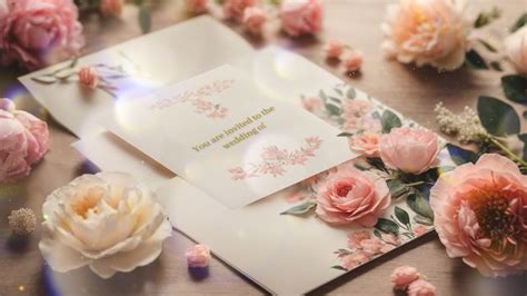 Colorful 3D Floral Wedding Invitation Card Slideshow After Effects