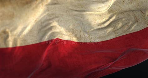 Old Poland Flag Waving At Wind Loop Stock Footage Video Of