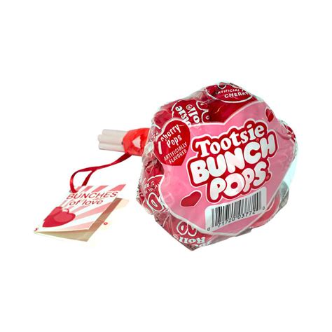 Tootsie Valentine Pops With Card 7 Piece Bunch Bestcandyshop