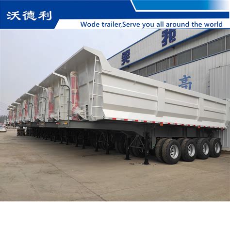 Axle U Shape Type Dump Tipper Tipping Semi Trailer For Construction