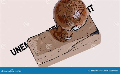 Denied Stamp in Red in Cartoon Style Stock Illustration - Illustration ...