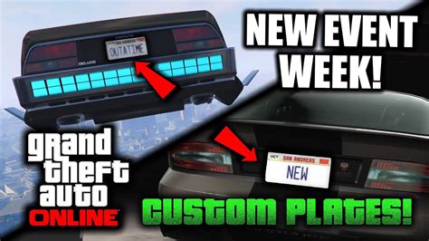 Gta Online New Custom License Plate Creator Game Modes X Bonuses