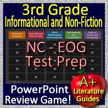 Nc Reading Eog Test Prep Rd Grade Nc Eog Reading Informational Text Game