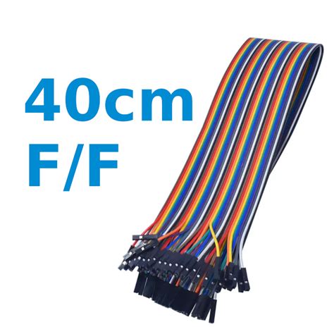 40 Jumper Wires 40cm Ff Flat Cable