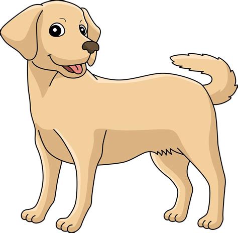 Labrador Retriever Dog Cartoon Colored Clipart 10789132 Vector Art at ...