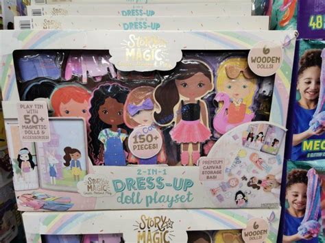 Story Magic Wooden Dress Up Dolls Magnetic Accessories Costcochaser