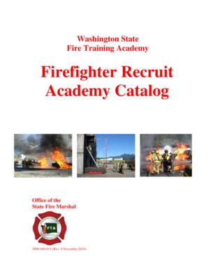 Fillable Online Wsp Wa Firefighter Recruit Catalog Washington State