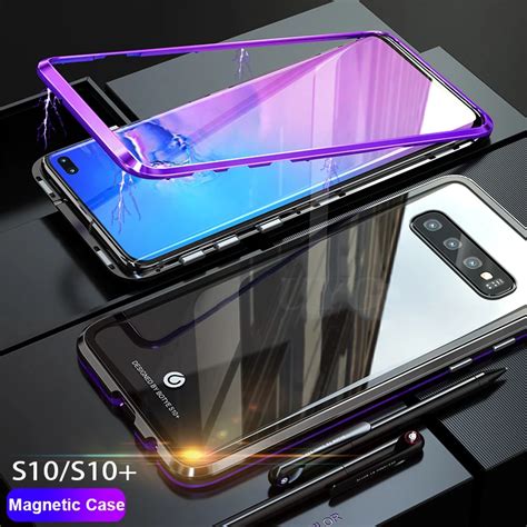 Luxury Magnetic Adsorption Phone Case For Samsung Galaxy S10 Clear