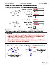 Chem 3B Post Lecture Worksheet By Dr Pete Marsden Course Hero