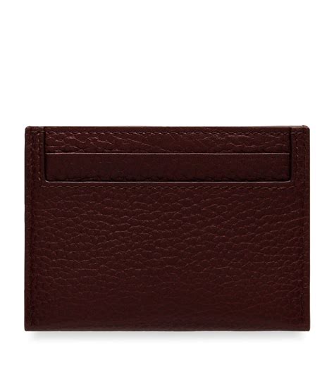 Mulberry Burgundy Grained Leather Card Holder Harrods Uk