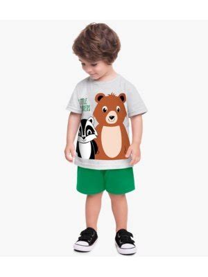 Conjunto Infantil Menino Kyly Mescla Compre Agora Dafiti Brasil