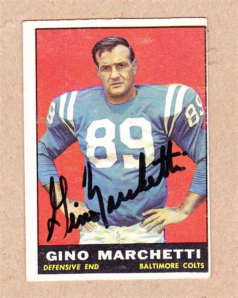 Gino Marchetti Dec Signed Topps Card Baltimore Colts Ebay