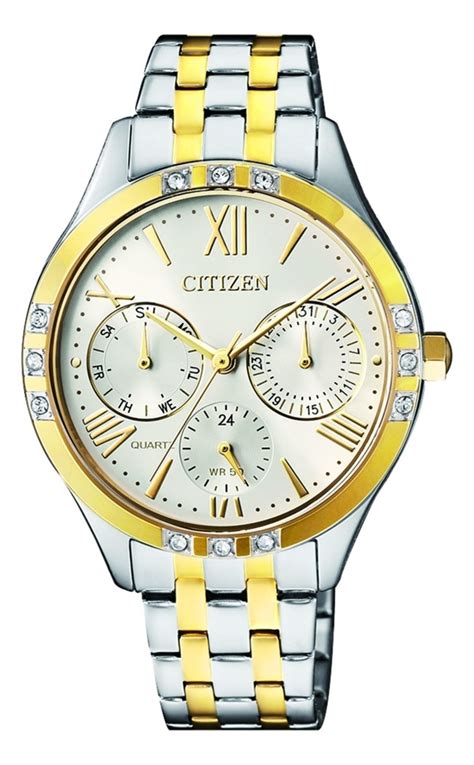 Citizen Ladies Quartz Stainless Steel Wr50 Watch Ed8174 55a