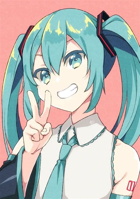 Miku Peace Sign Anime Waifu Miku Anime Peace Sign Drawing