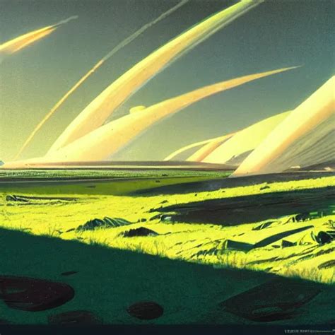 Retro Futurism Artwork By Roger Dean By Dean Ellis Stable Diffusion