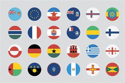 Ad Flat Vector Circular Flag By Customicondesign On