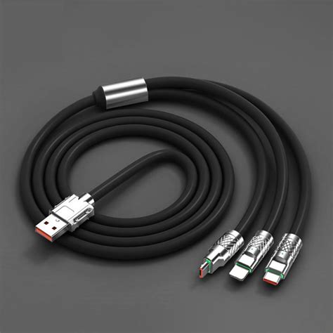 3 IN 1 Charging Cable 120W 6A Super Fast Charger USB Protecetion For