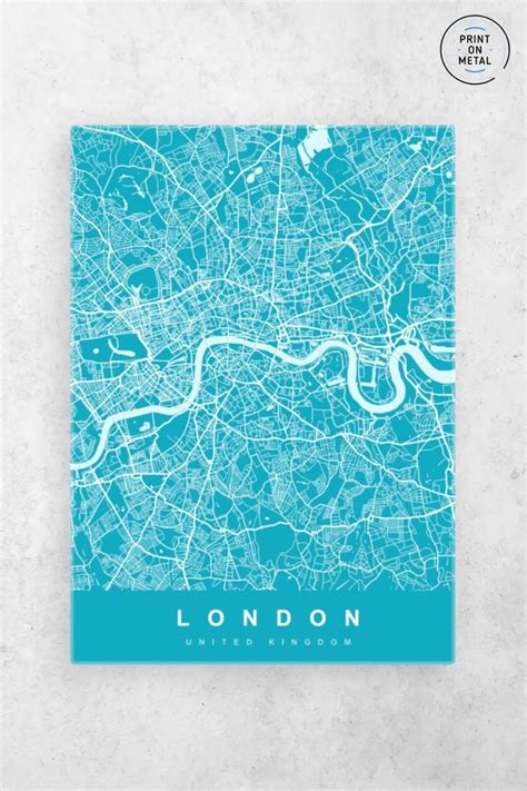 'Map London England UK' Poster by UrbanMaps | Displate | London map ...