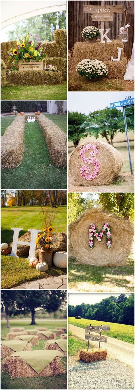 Rustic Weddings 25 Chic Rustic Hay Bale Decoration Ideas For Country