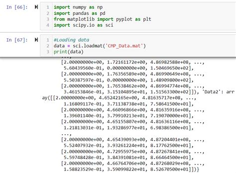 Python After Importing A Matlab Data Set How To Pick A A Specific