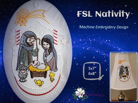 Fsl Nativity Machine Embroidery Freestanding Lace Design In Etsy Canada