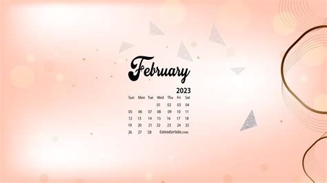 February 2023 Desktop Wallpaper Calendar Printable Word Searches