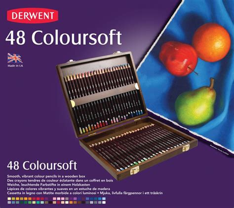 Caja De Madera De L Pices Derwent Coloursoft Regalo Perfecto Para