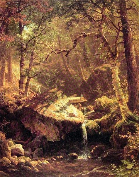 The Mountain Brook Painting Albert Bierstadt Oil Paintings