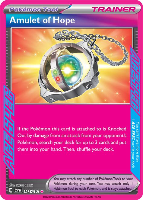 Karta Pokémon Surging Sparks 162 191 Amulet of Hope Pokekarty