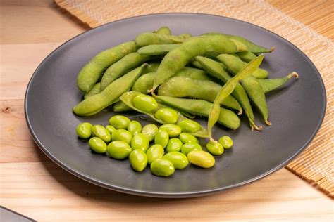 Premium Photo Edamameboiled Green Soybeans Or Edamame Bean Served In