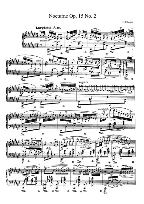 Chopin Nocturne Op No In F Sharp Major Arr Public Domain