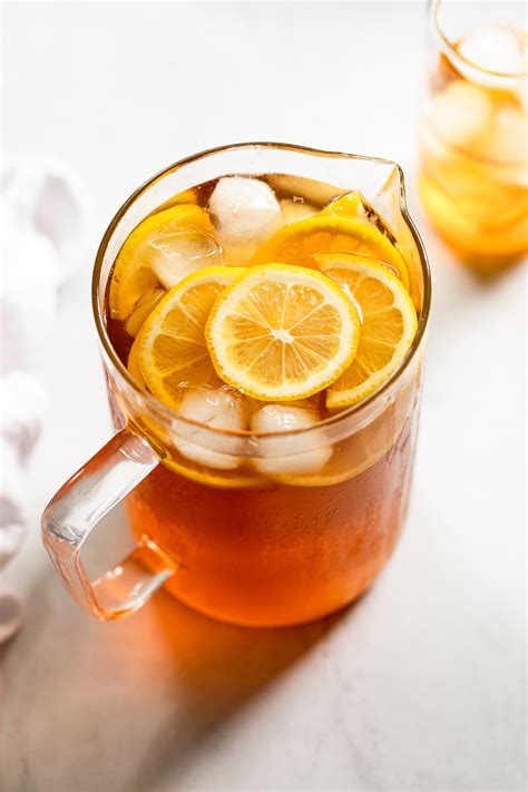 Cold Brew Iced Tea With Tea Bags Fork In The Kitchen