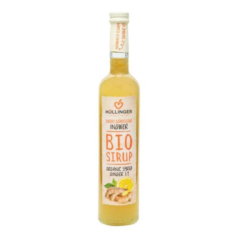 Organic Ginger Syrup Ml Hollinger Countrylife Bio