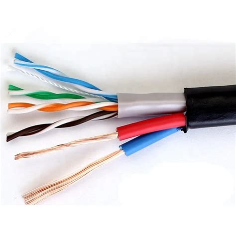 Utp Siamese Cable Cat5e Cat6 Lan Cable With Power Cable Buy Siamese