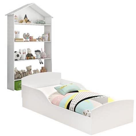 Conjunto Cama Infantil Montessoriana Sonho E Estante Infantil Casinha