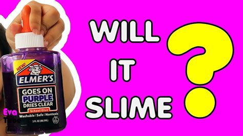 How To Make Slime With Elmer S Goes On Purple Dries Clear Glue Youtube