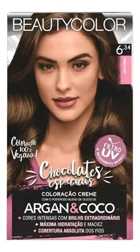 Tintura Beautycolor Cores Reais Coloração creme tom 6 34 chocolate para