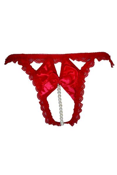 Jual Jakarta Lingerie Jlg Gstring Pearl Red Open Crotch Di Lapak