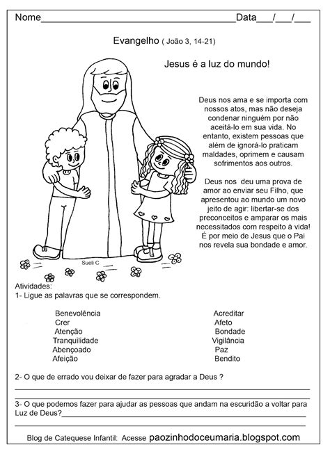 Evangeliza O Esp Rita Infantil Atividades Bem Aventuran As