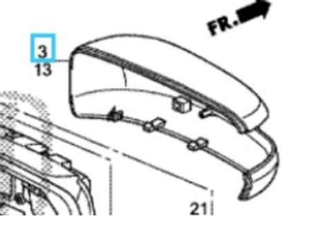 Honda Jazz 2012 2015 Offside Mirror Cover Honda Direct Parts