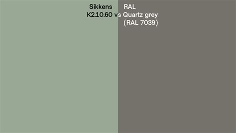 Sikkens K2 10 60 Vs Ral Quartz Grey Ral 7039 Side By Side Comparison