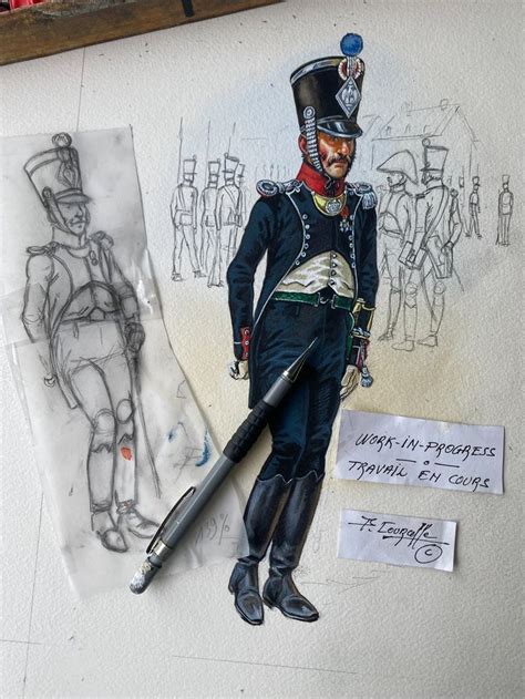 Le lieutenant Cardron 9ème régiment d infanterie légère Napoleone