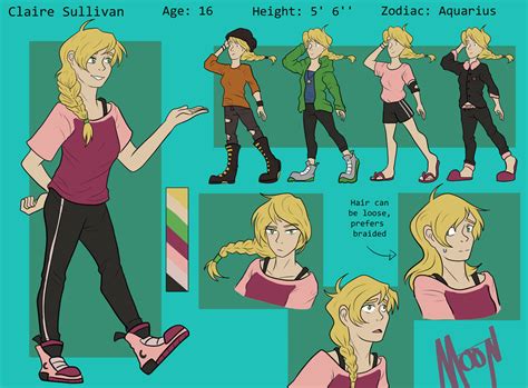 Claire Ref Sheet By Quarterm00n On Deviantart